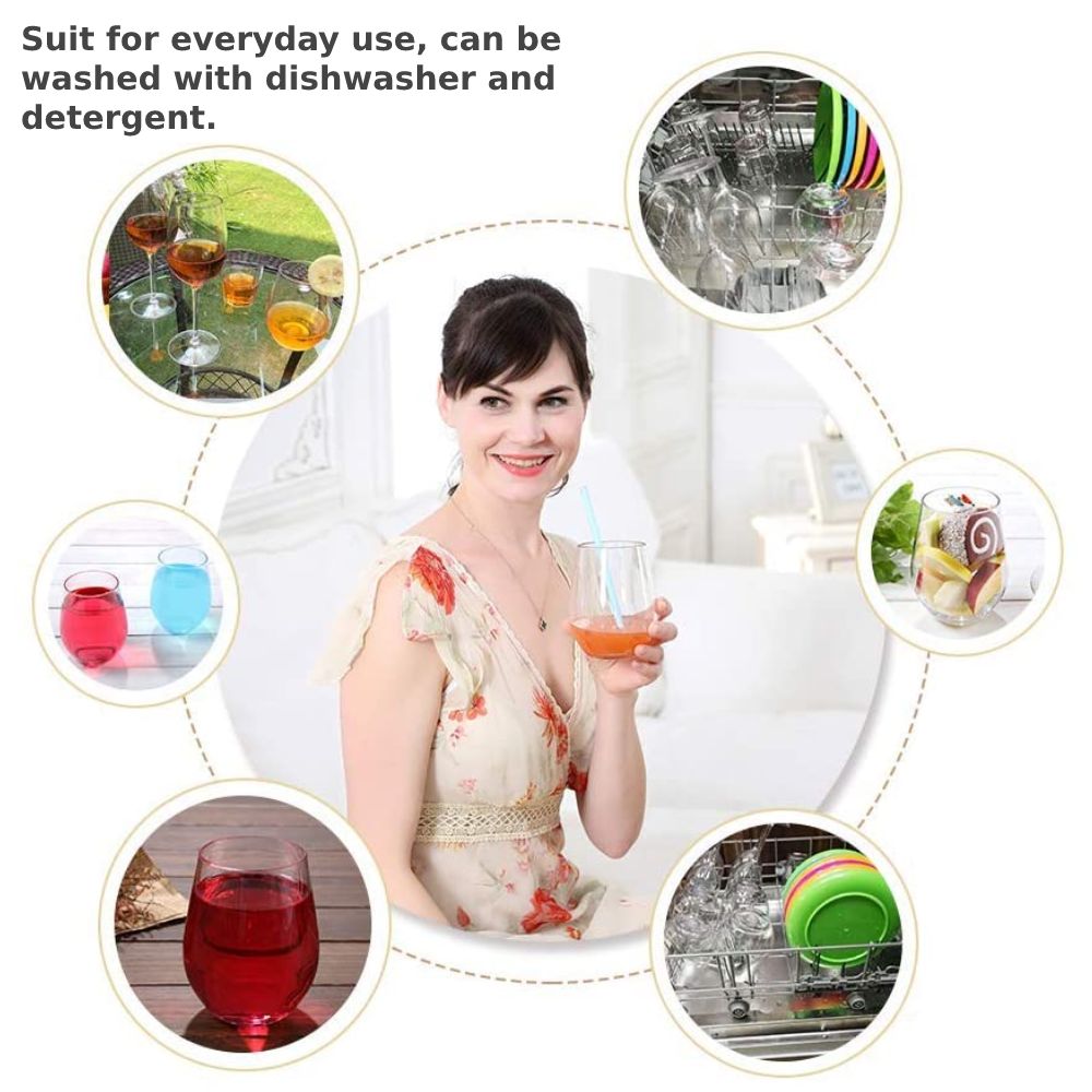 Plastic Stemless Wine Glasses
