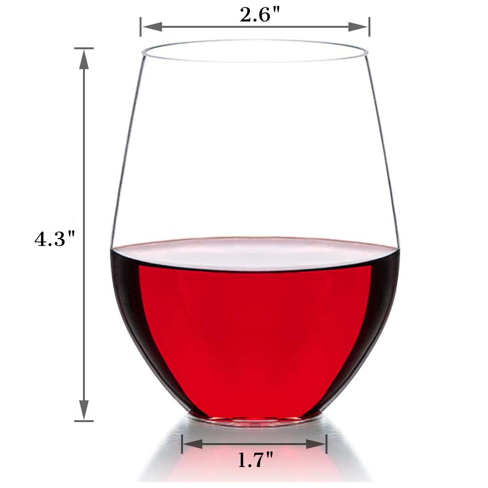 Plastic Stemless Wine Glasses